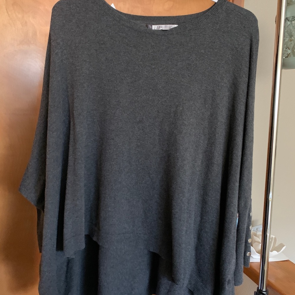 Charcoal J.  Lopez High low sweater extra-large.